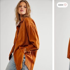 Free People Cool and Clean Solid Button Down